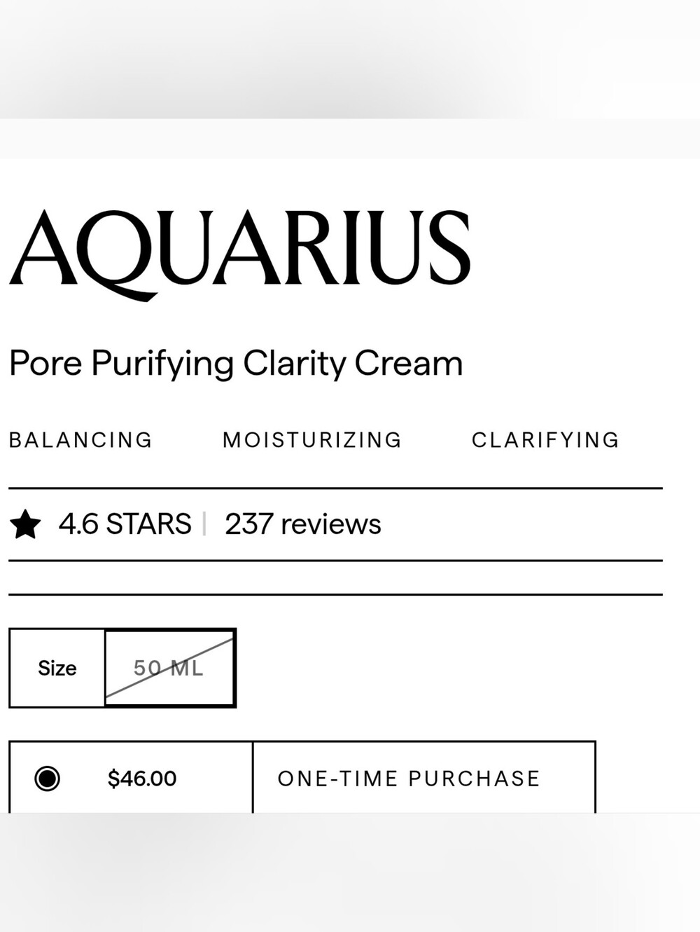 NWT Herbivore Aquarius Pore Purifying Clarity Cream 50 Ml/ 1.7 Fl.oz. - Picture 5 of 10